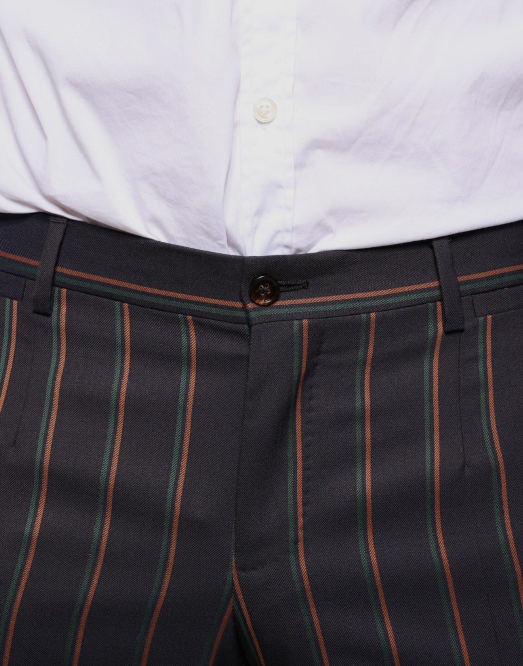 Braune Streifen Skinny Herren Anzughose