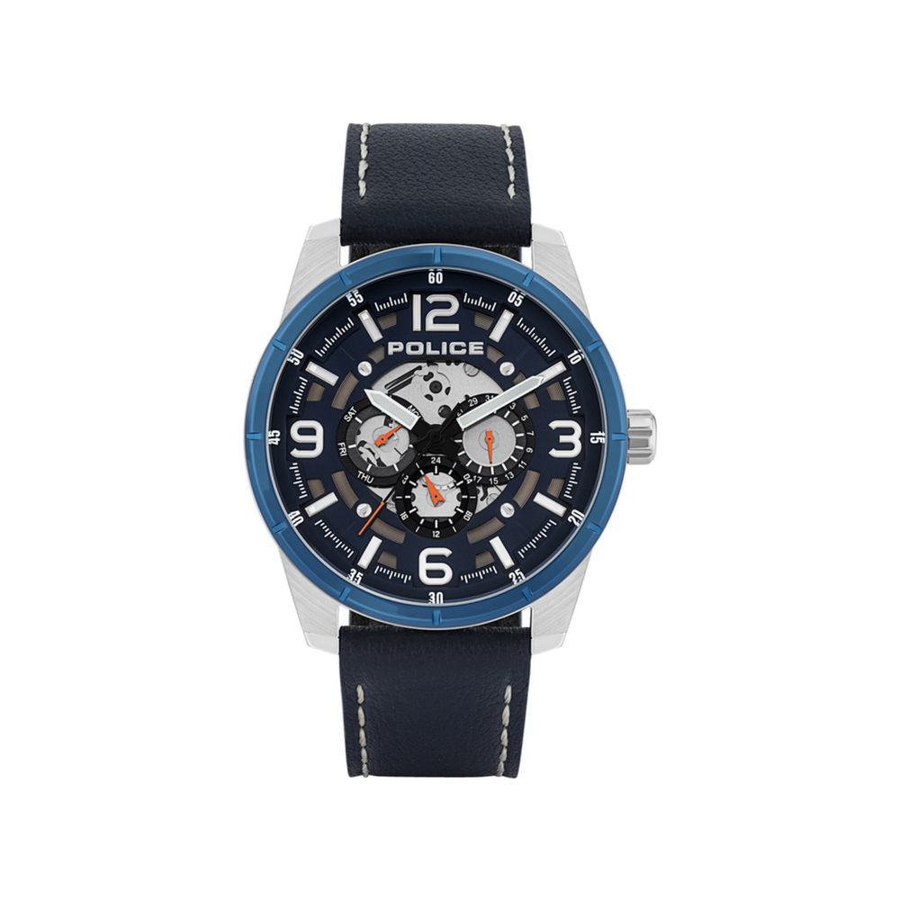 Orologio in pelle blu