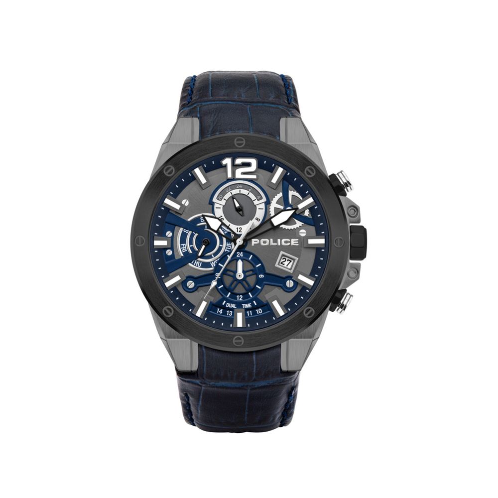 Orologio in pelle blu