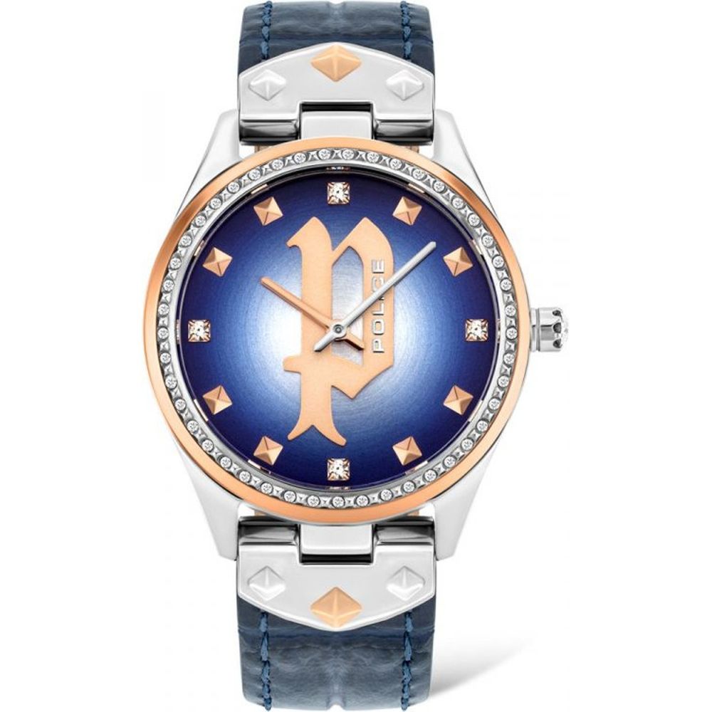 Orologio in pelle blu