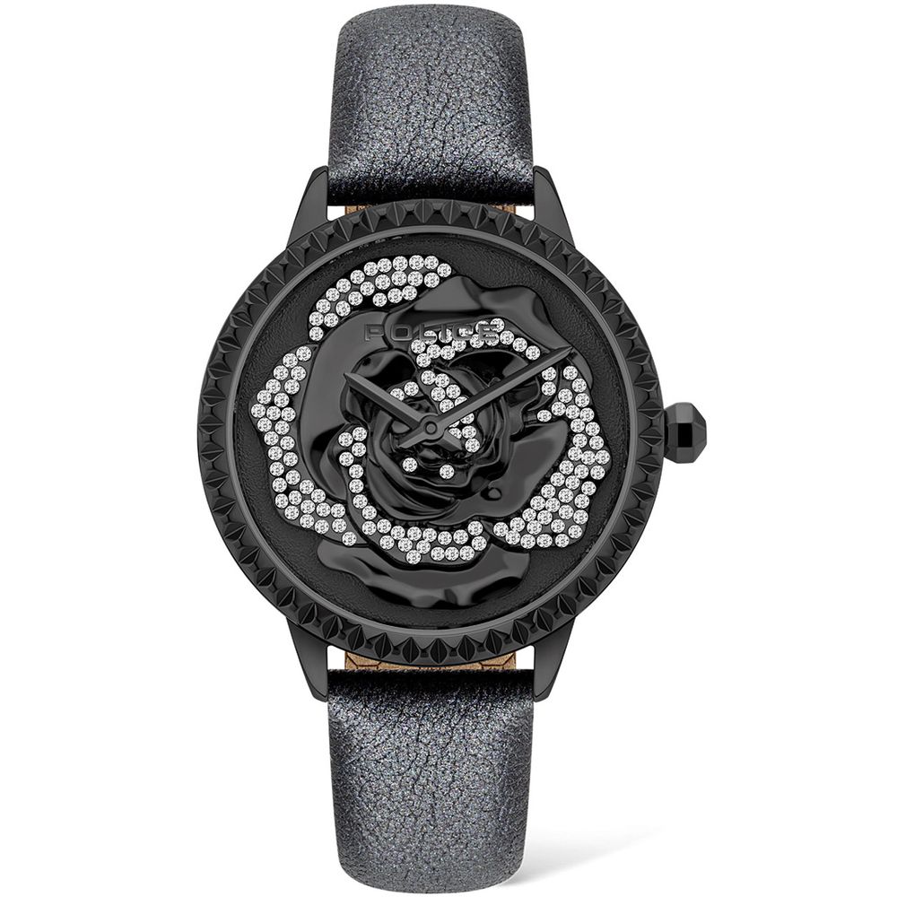 Orologio in pelle nera