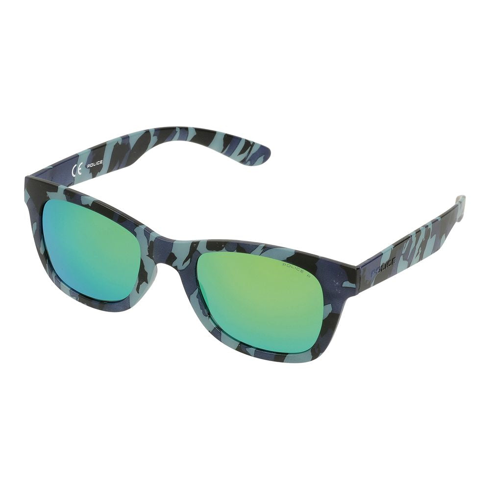 Blaue Sonnenbrille mit Spritzguss-Optik