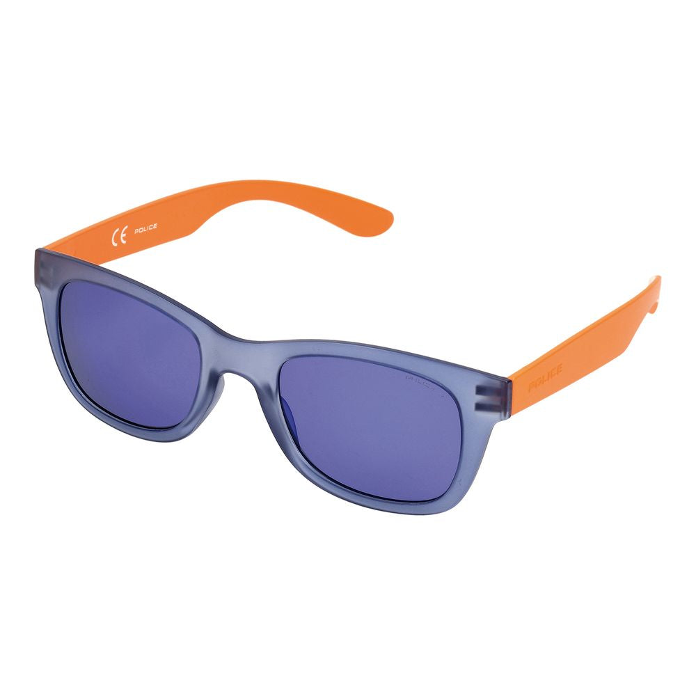 Blaue Sonnenbrille mit Spritzguss-Optik