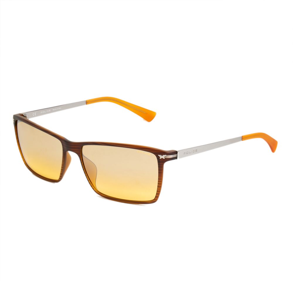 Braune Sonnenbrille mit Spritzguss-Optik