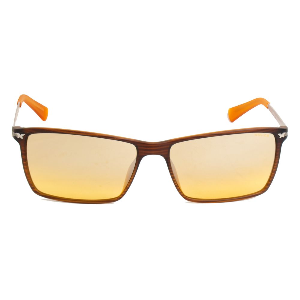 Braune Sonnenbrille mit Spritzguss-Optik