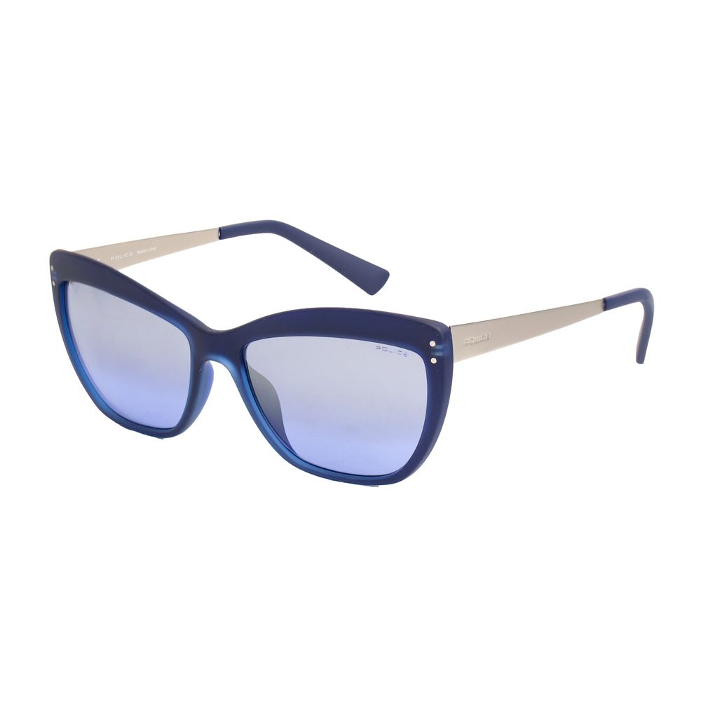 Blaue Sonnenbrille mit Spritzguss-Optik