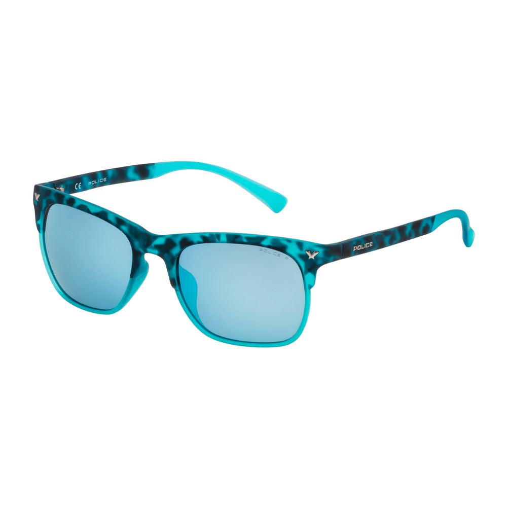 Blaue Sonnenbrille mit Spritzguss-Optik