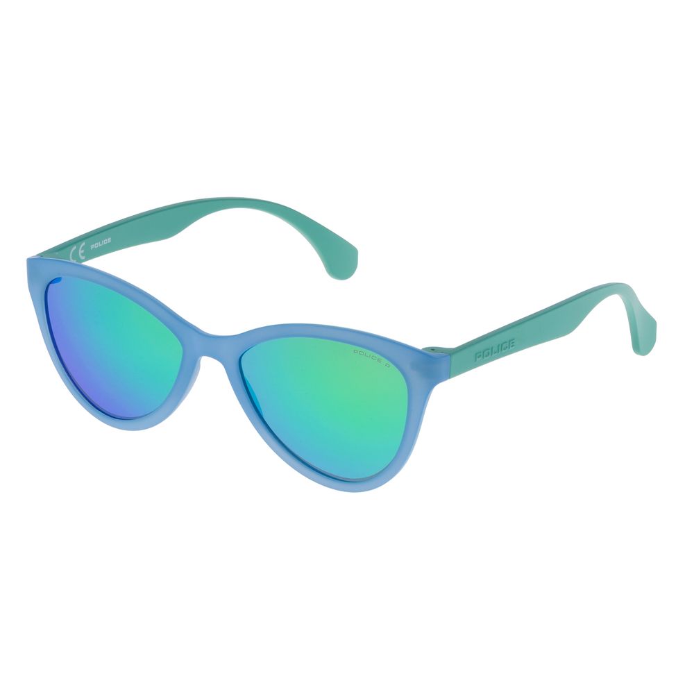 Blaue Sonnenbrille mit Spritzguss-Optik