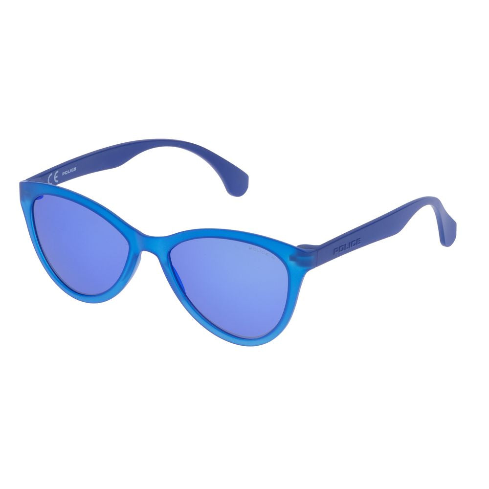 Blaue Sonnenbrille mit Spritzguss-Optik