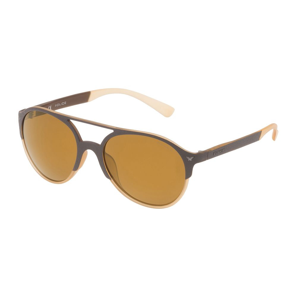 Braune Sonnenbrille mit Spritzguss-Optik