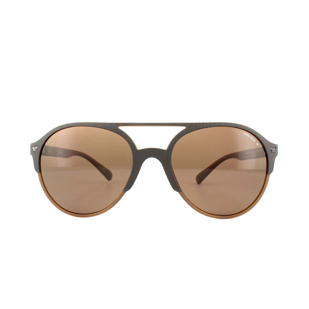 Braune Sonnenbrille mit Spritzguss-Optik