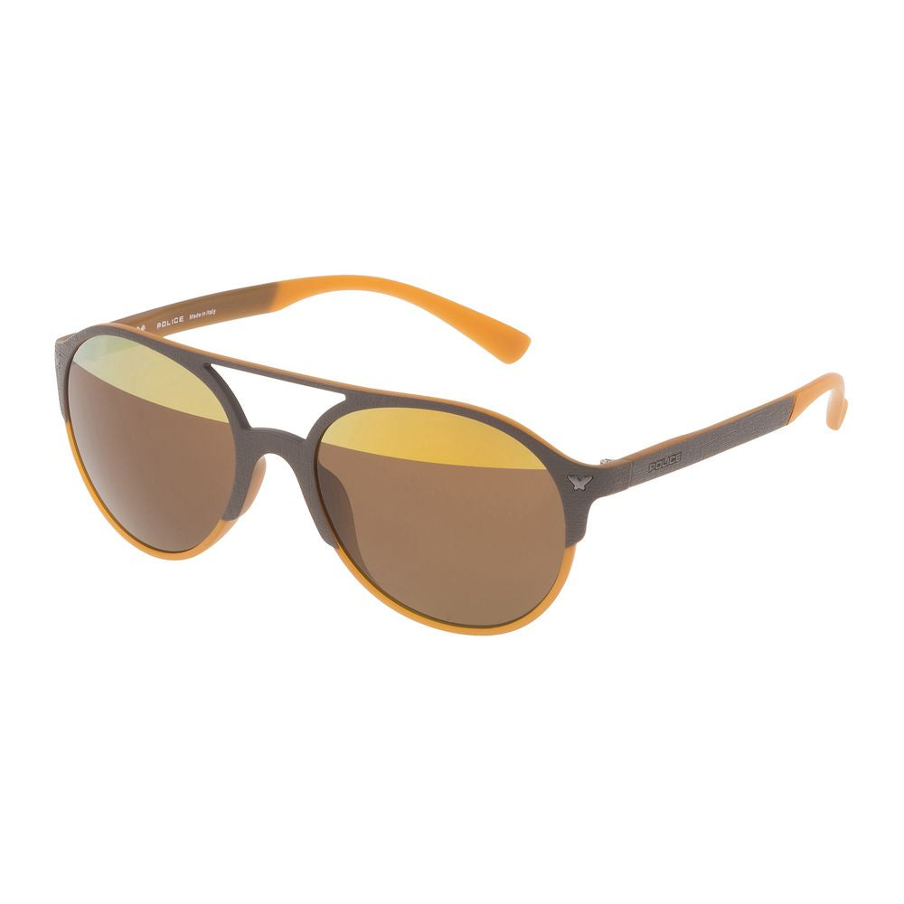 Braune Sonnenbrille mit Spritzguss-Optik