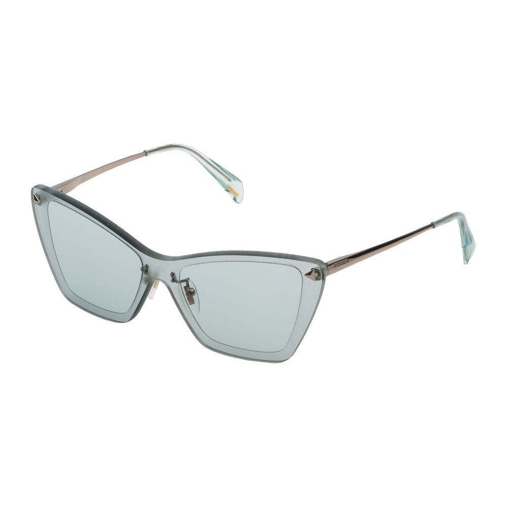 Beigefarbene Sonnenbrille aus Metall