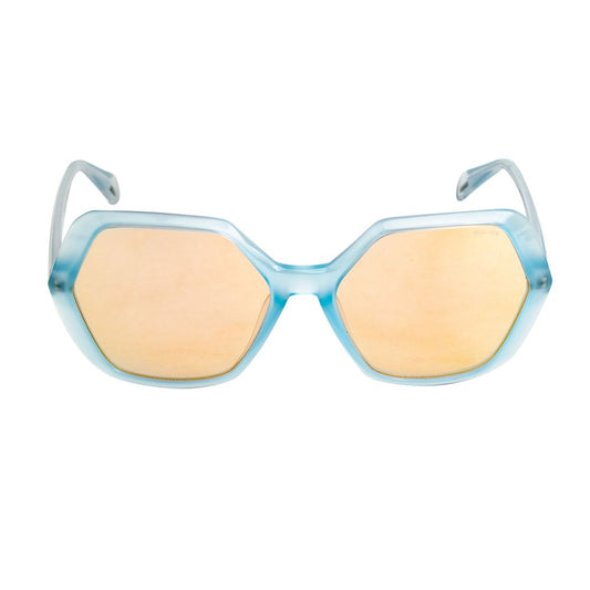 Blaue Sonnenbrille mit Spritzguss-Optik