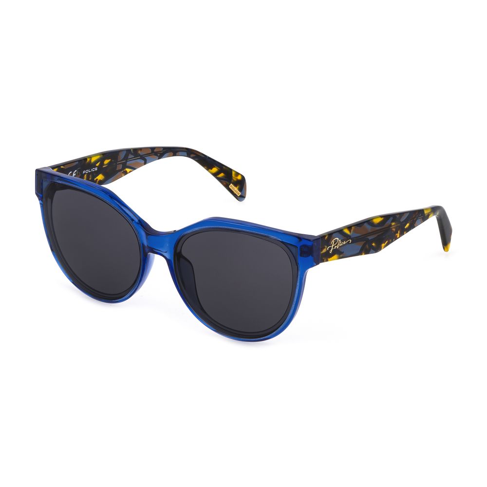 Blaue Sonnenbrille mit Spritzguss-Optik