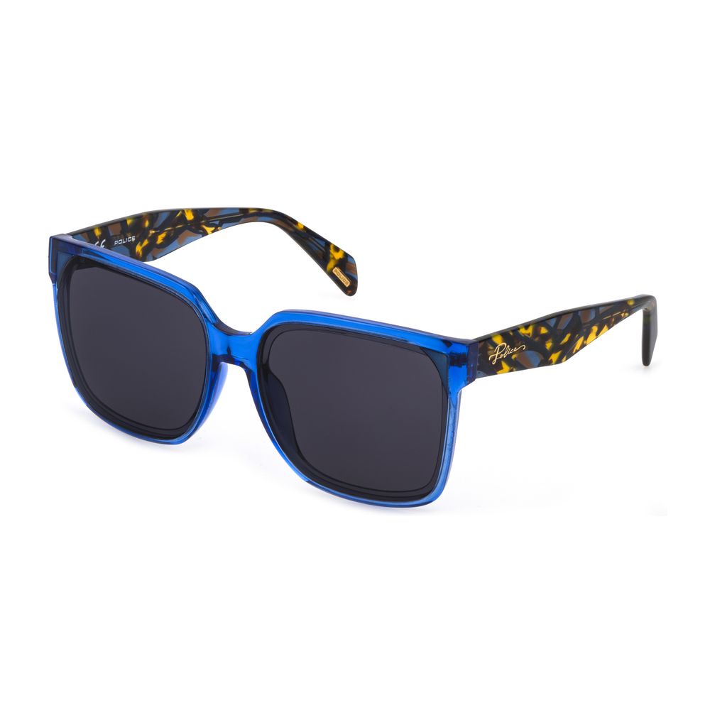 Blaue Sonnenbrille mit Spritzguss-Optik