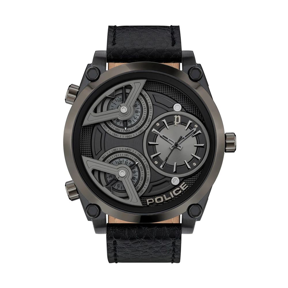 Orologio in pelle nera