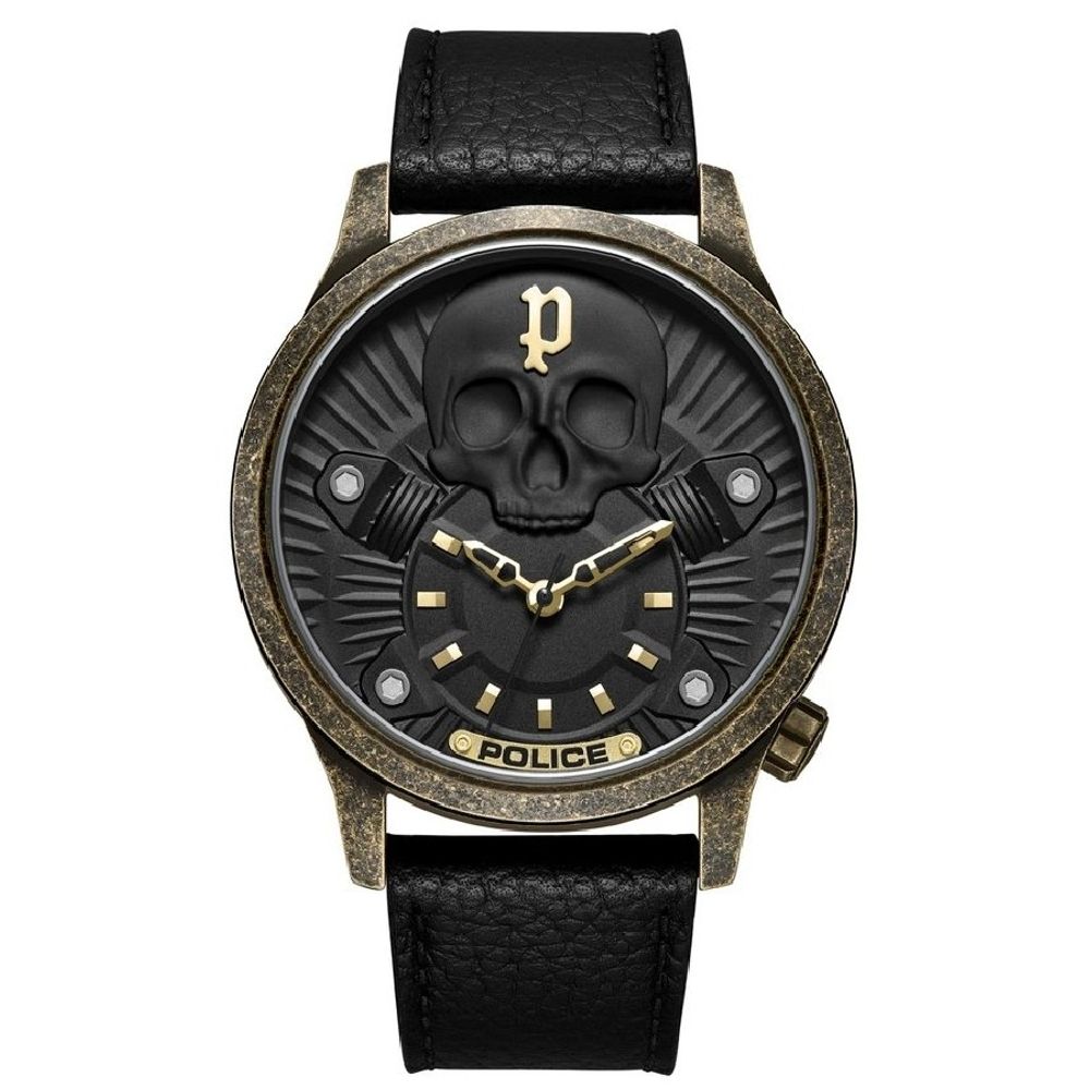 Orologio in pelle nera