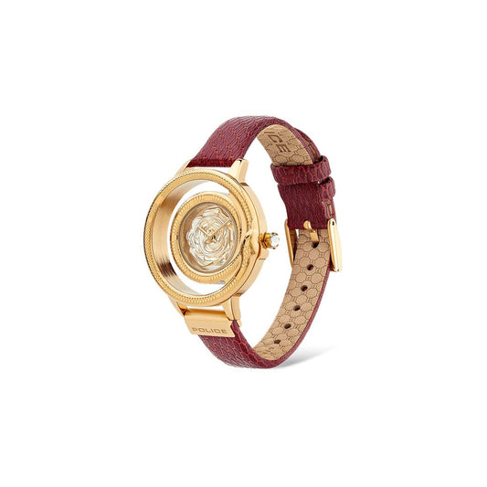 Orologio in pelle rossa