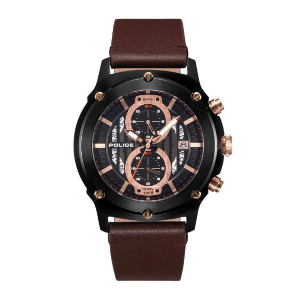 Orologio in pelle marrone