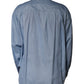Hellblaues Button-Down-Freizeithemd aus Baumwolle