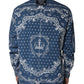 Blau-weißes Freizeithemd aus Baumwolle mit Bandana-Print