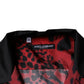 Rotes Button-Down-Freizeithemd aus Seide mit Leopardenmuster