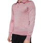 Rosa Langarm-Poloshirt aus Polyester für Herren