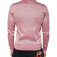Rosa Langarm-Poloshirt aus Polyester für Herren