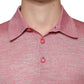 Rosa Langarm-Poloshirt aus Polyester für Herren