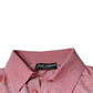 Rosa Langarm-Poloshirt aus Polyester für Herren