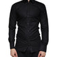 Schwarzes Baumwoll-Stretch-Kleid GOLD Formelles Hemd