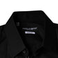 Schwarzes Baumwoll-Stretch-Kleid GOLD Formelles Hemd