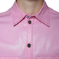 Rosa Button-Down-Hemd aus Baumwolle mit Kragen