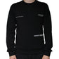 Schwarzes Sweatshirt mit Rundhalsausschnitt und Logo-Print