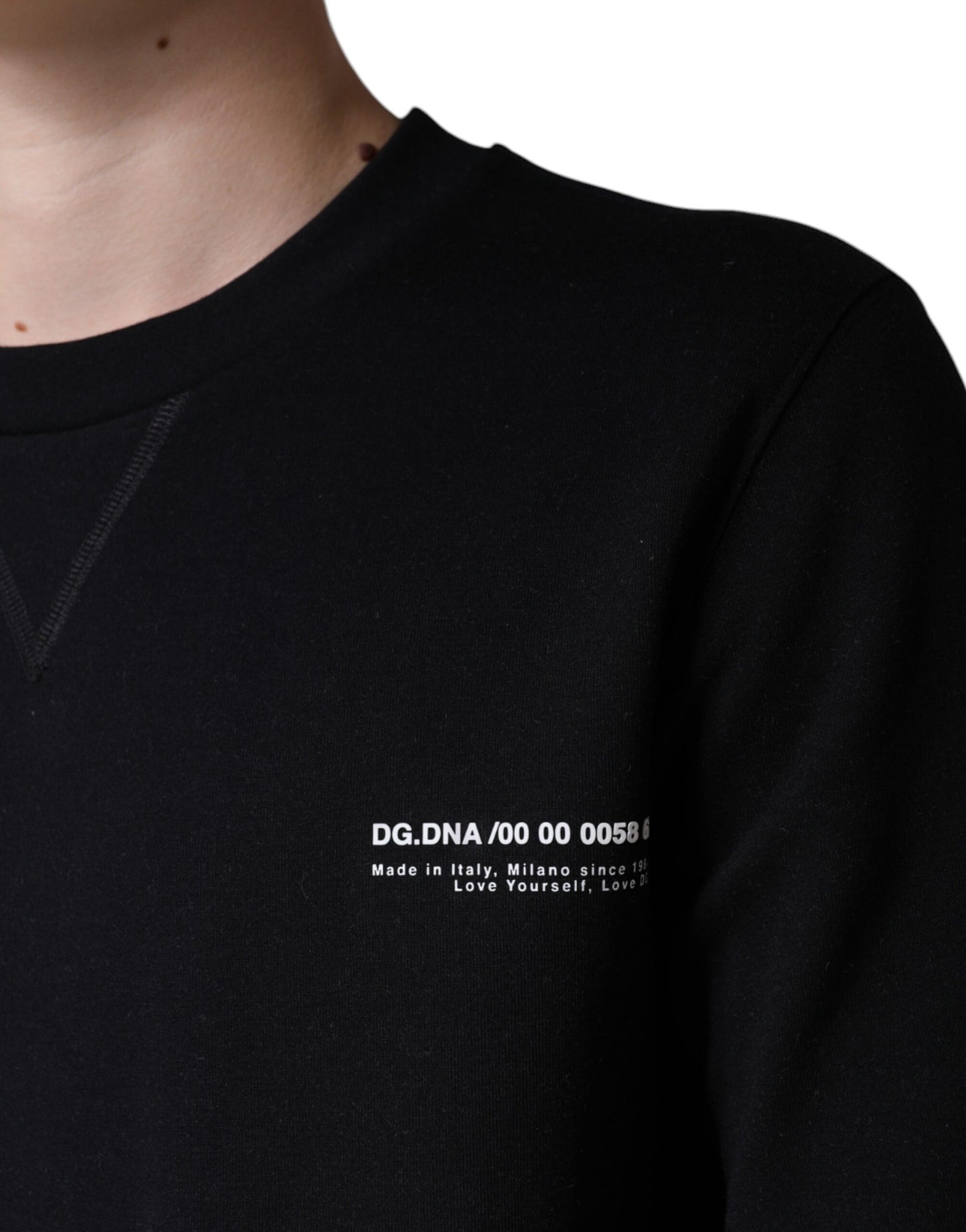 Schwarzes Sweatshirt mit Rundhalsausschnitt und Logo-Print