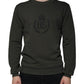 Army Green DG Crown Crew Neck Pullover Sweater