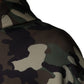 Mehrfarbiger Camouflage-Kapuzenpullover