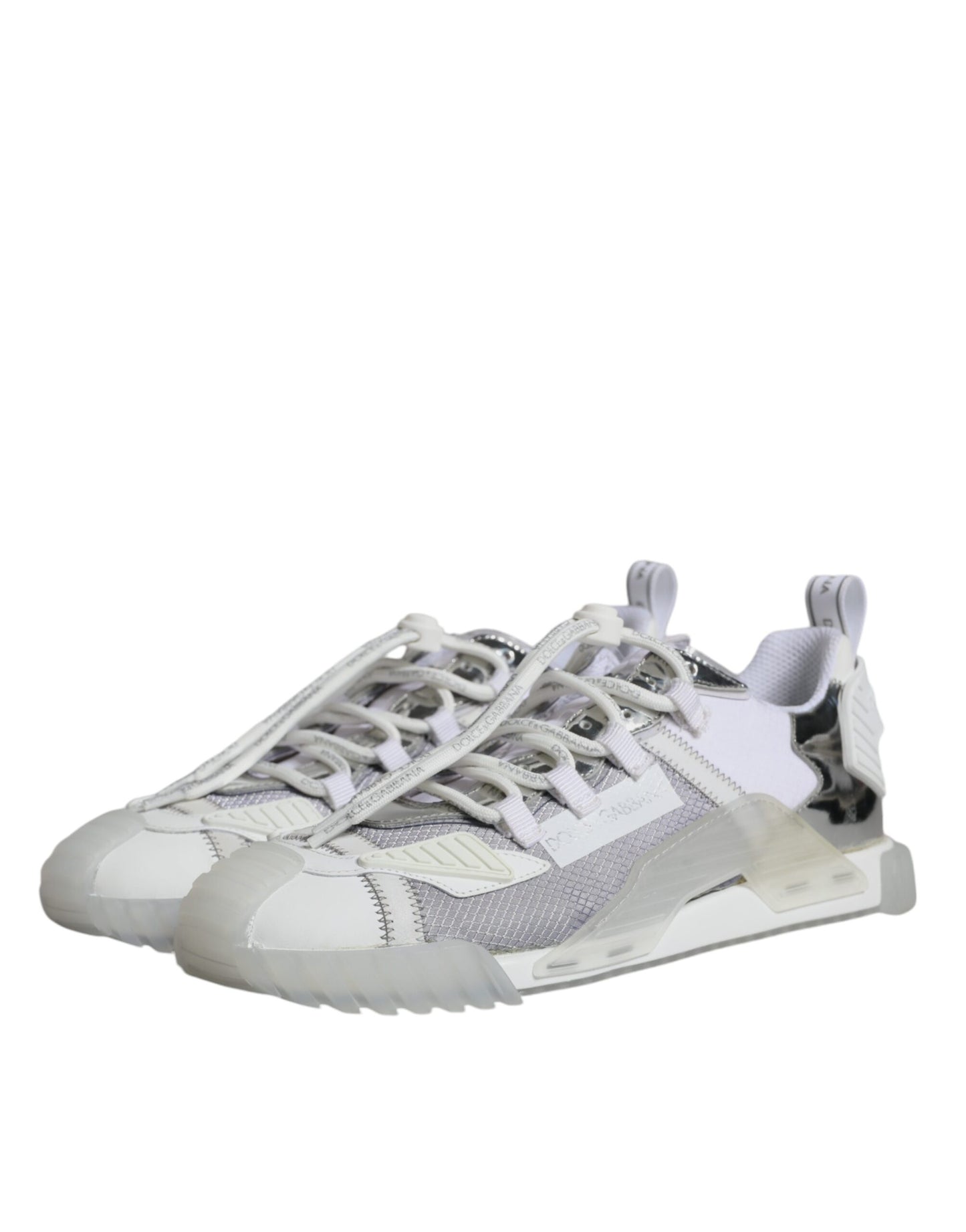 White Silver Low Top NS1 Sneakers Shoes