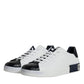 White Leather Logo Portofino Sneaker Shoes