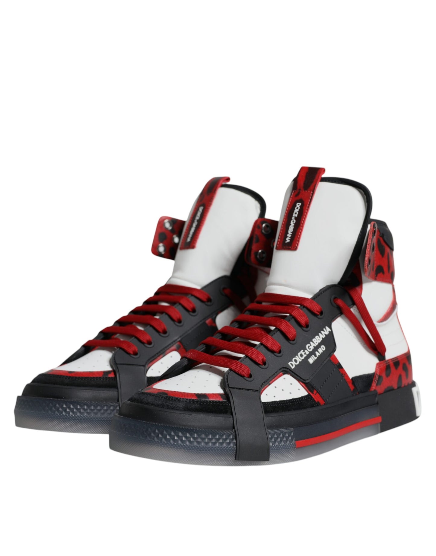 Multicolor Leather High Top Sneakers Shoes