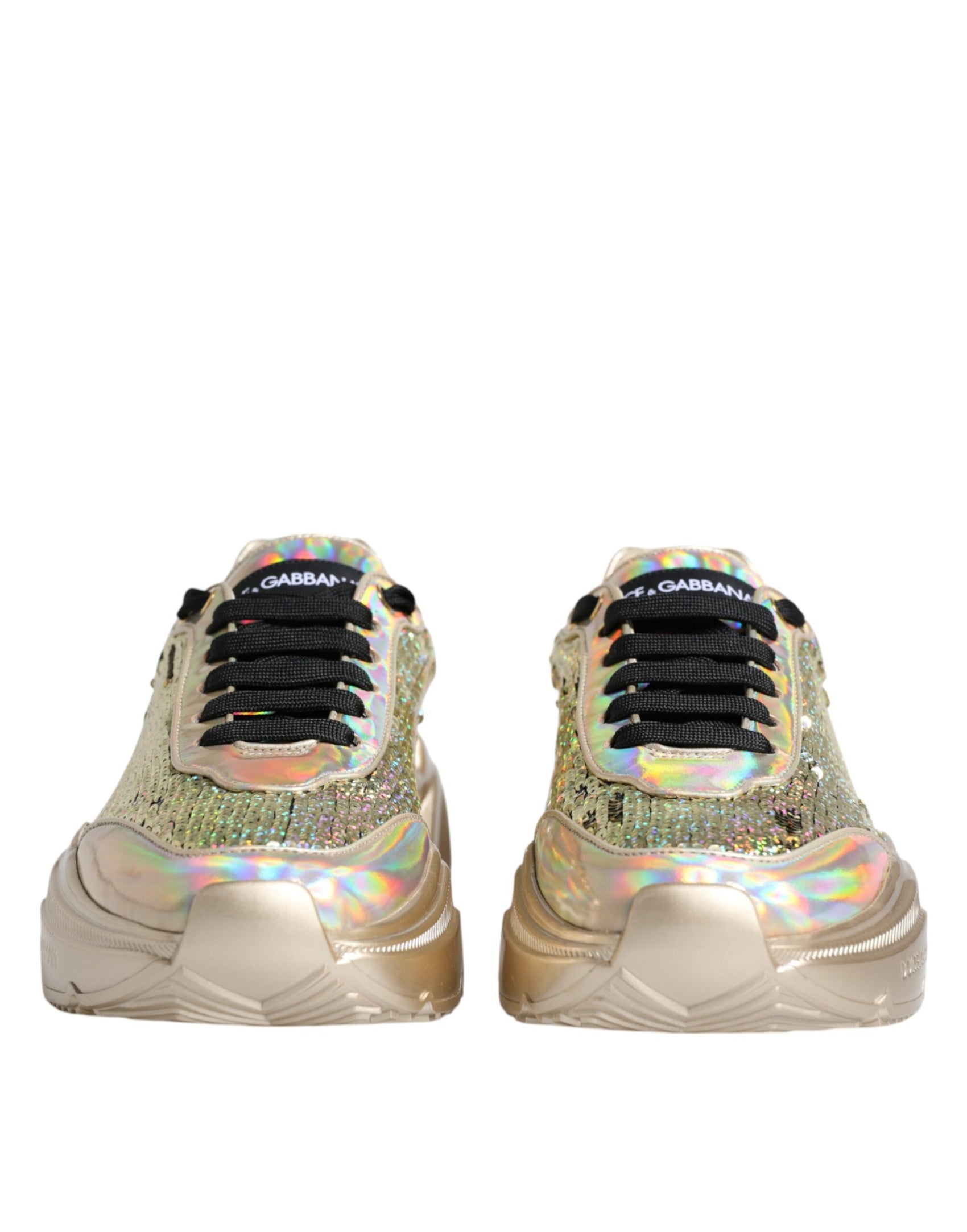 Gold Pailletten schillernde Daymaster Sneakers Schuhe