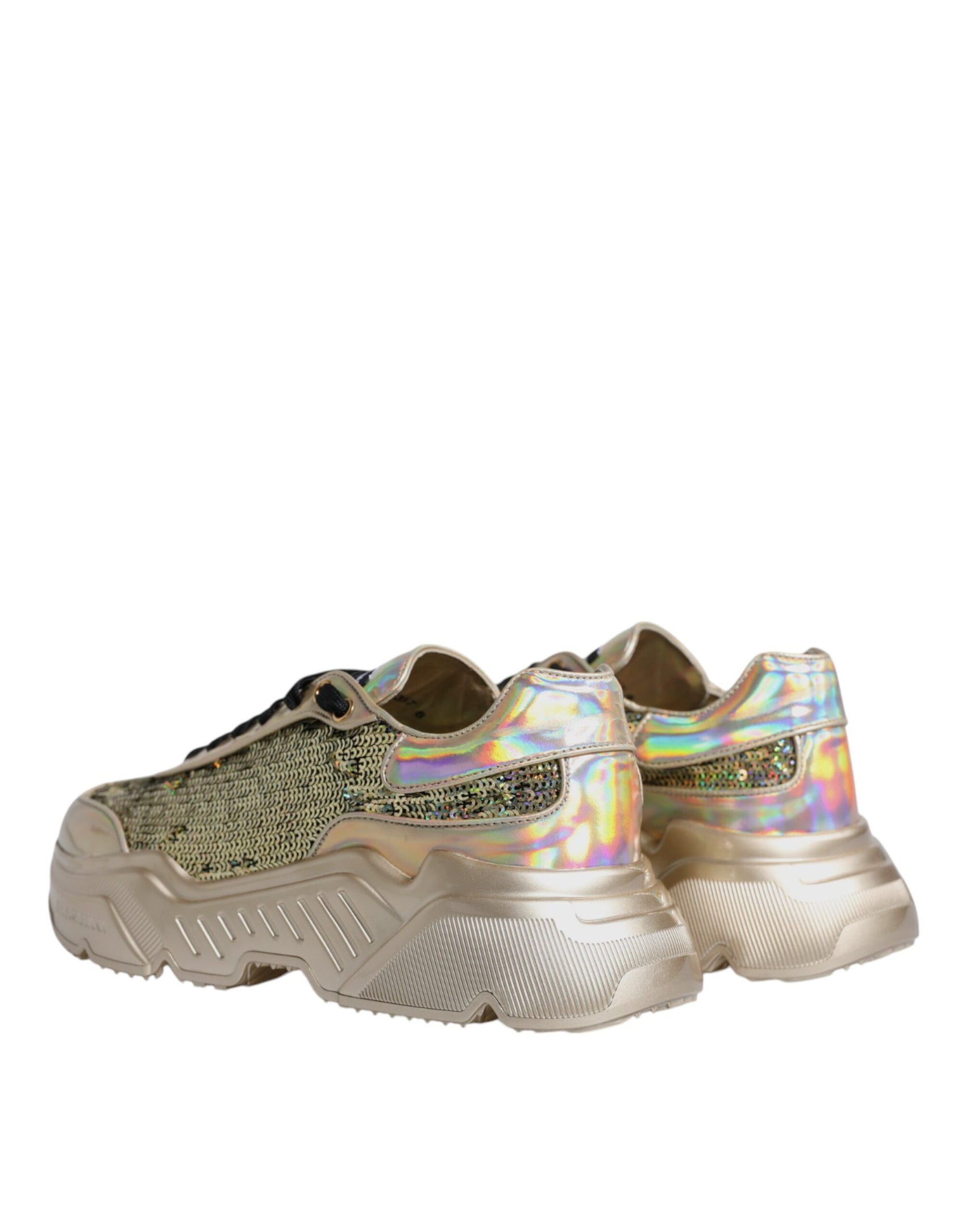 Gold Pailletten schillernde Daymaster Sneakers Schuhe