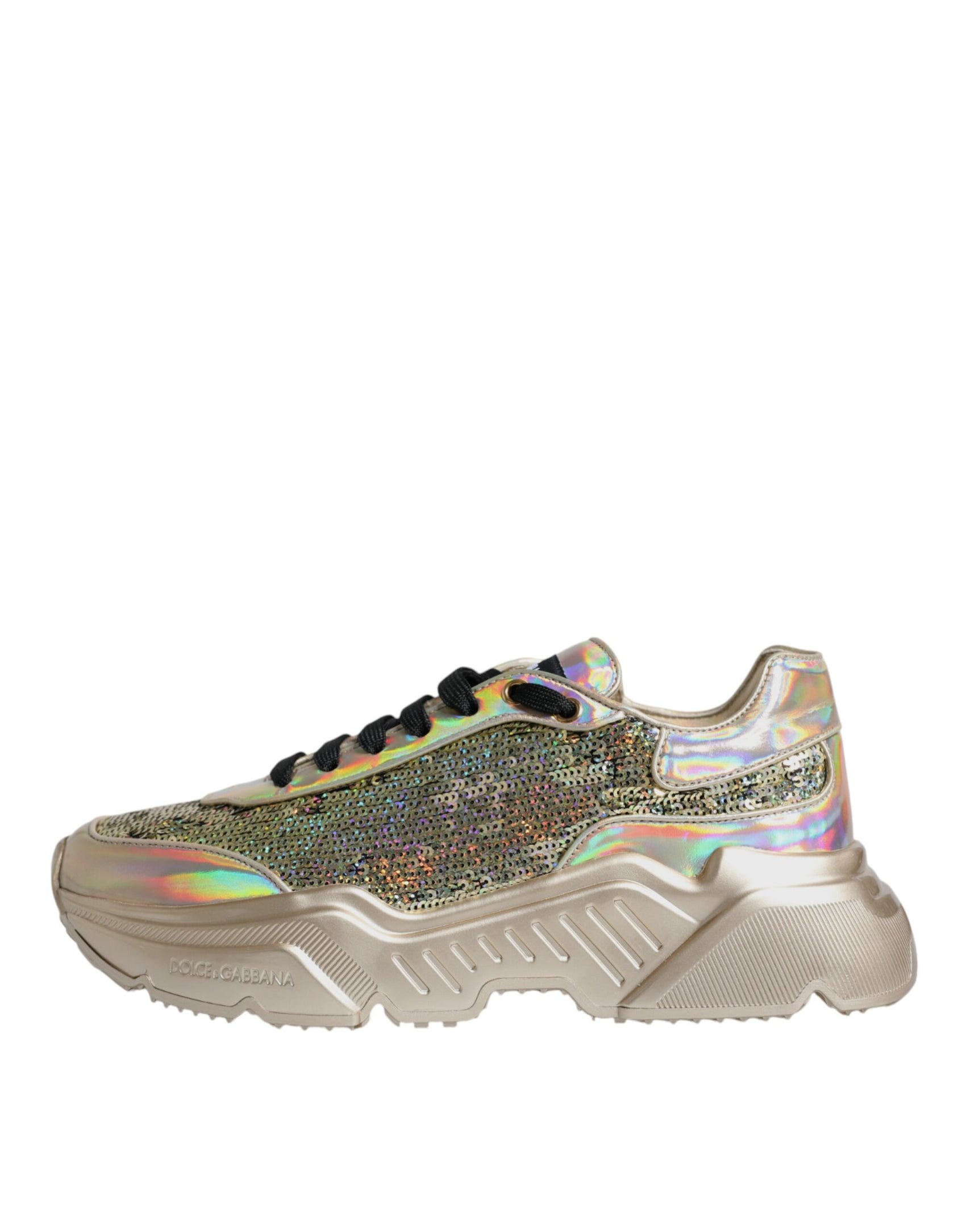 Gold Pailletten schillernde Daymaster Sneakers Schuhe