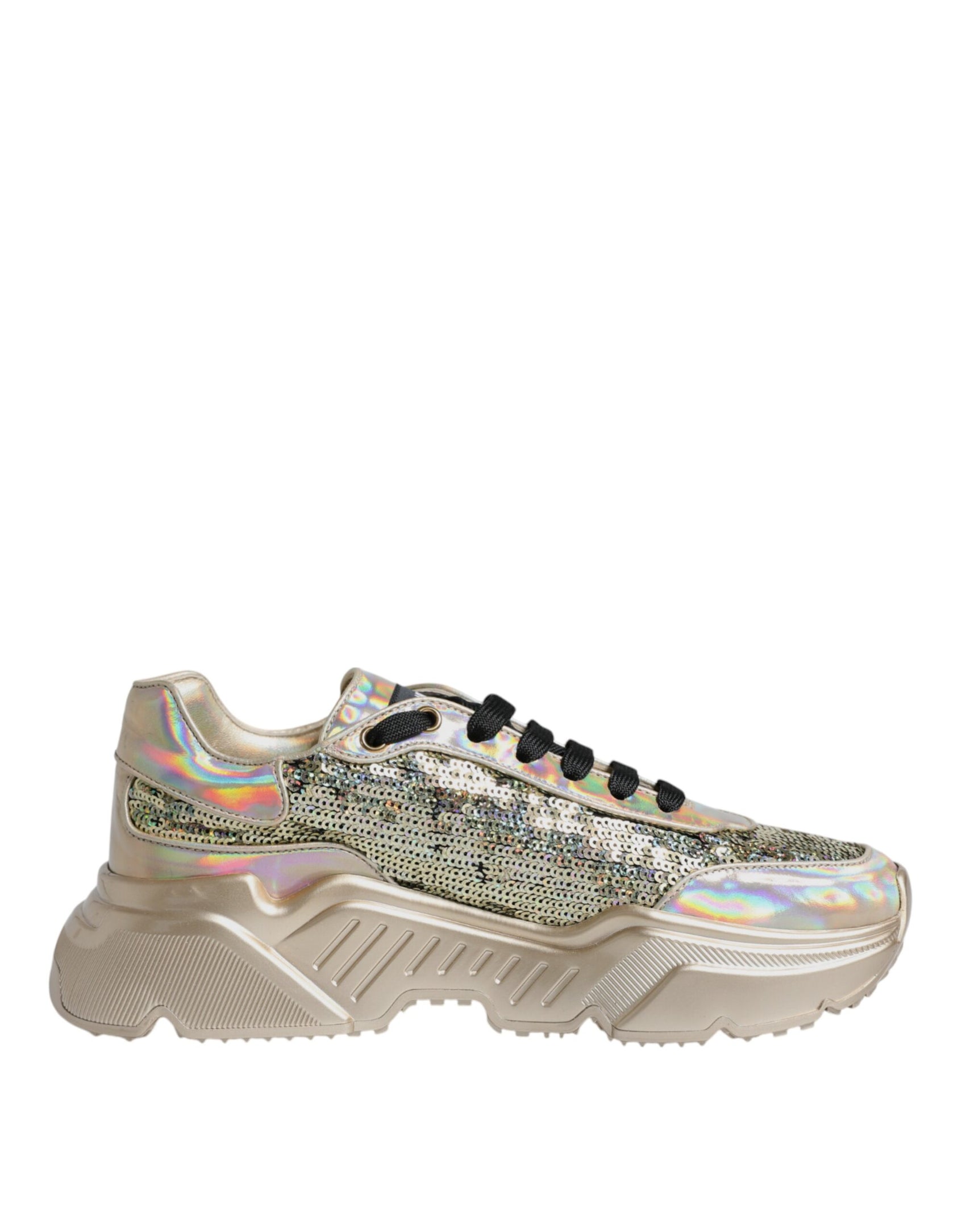 Gold Pailletten schillernde Daymaster Sneakers Schuhe