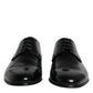 Black Leather Lace Up Men Derby Formal Shoes