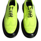 Scarpe eleganti derby con lacci in pelle verde neon