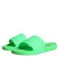 Sandali in pelle verde Scarpe da spiaggia