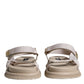 Beige Nappa Devotion Strap Men Sandals Shoes