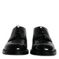 Black Leather Lace Up Men Derby Formal Shoes